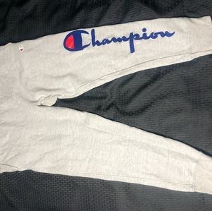 Champion Grey Mens Sweatpants LOGO